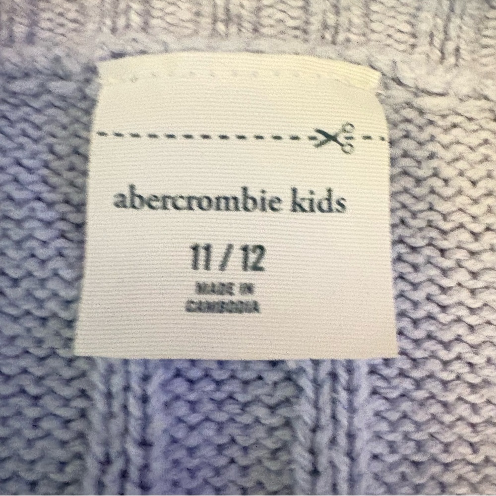 Abercrombie Kids light blue Cable Knit Cardigan - Picture 2 of 5